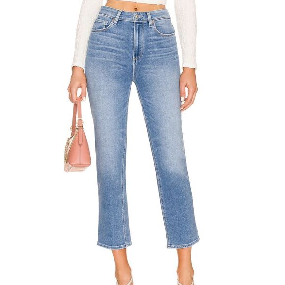 PAIGE Stella Crop in Sea Water Distressed SZ 25